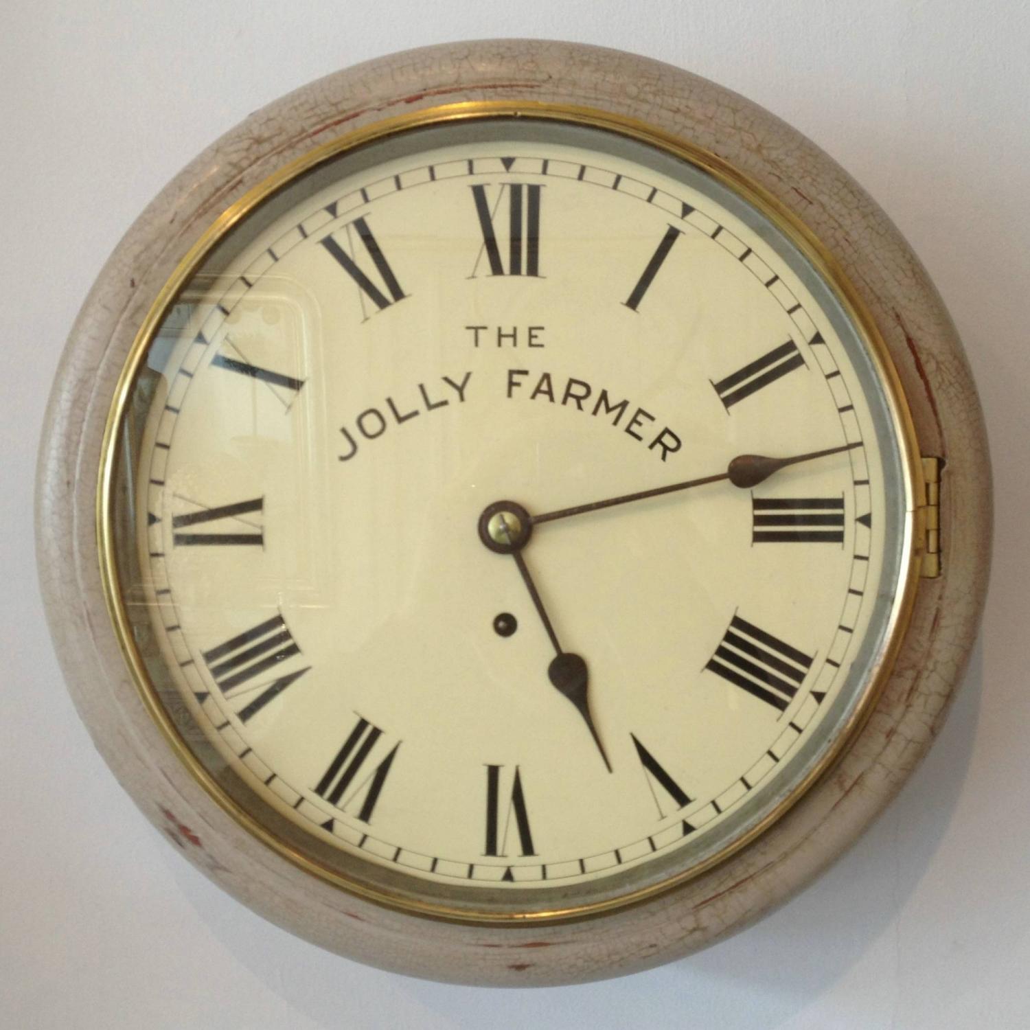 EARLY 20TH CENTURY PAINTED ENGLISH DIAL CLOCK