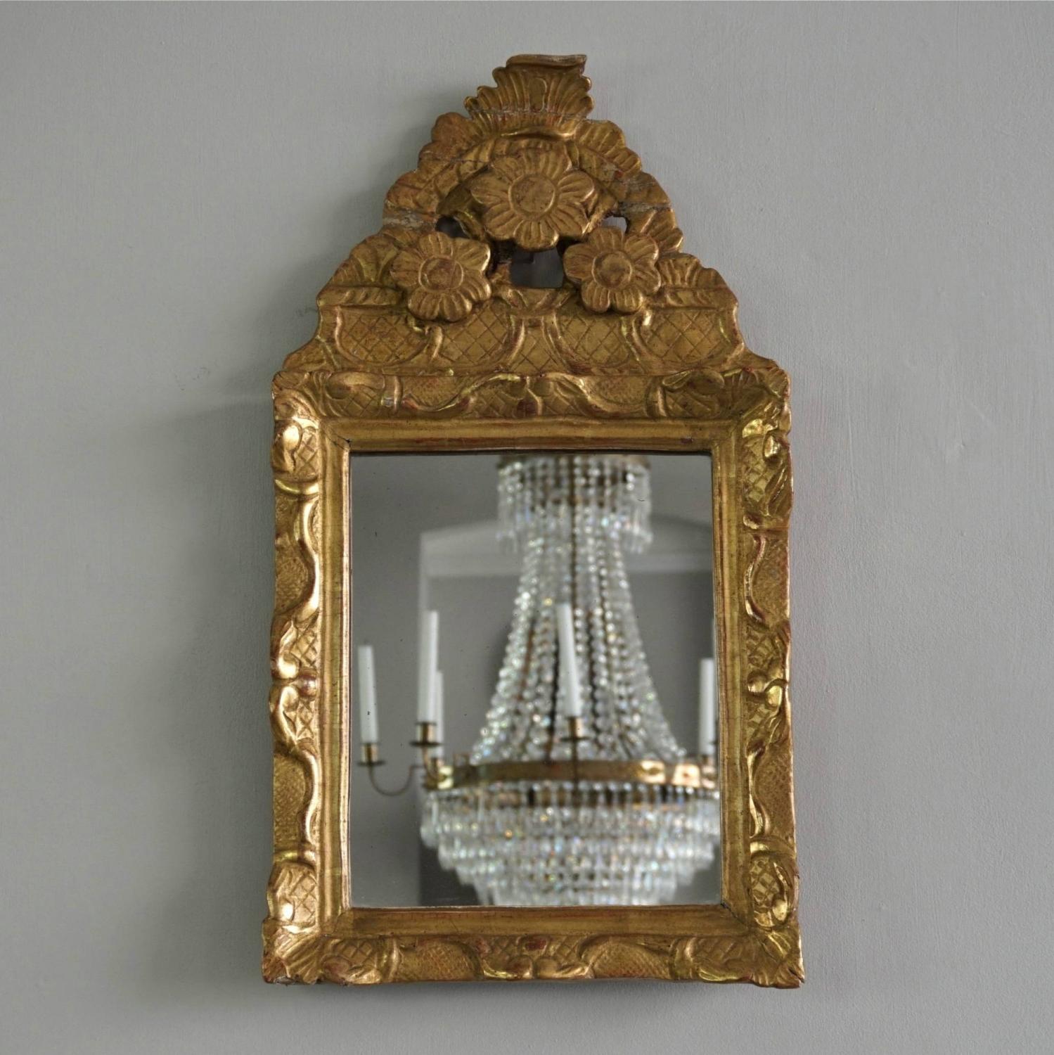 EXCEPTIONAL 18TH CENTURY FRENCH GILDED MIRROR