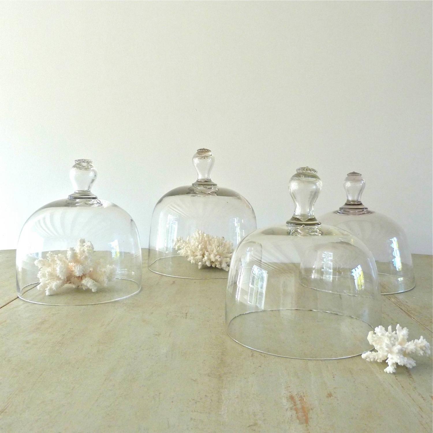 FINE COLLECTION OF FOUR LARGE 19TH CENTURY CLOCHES