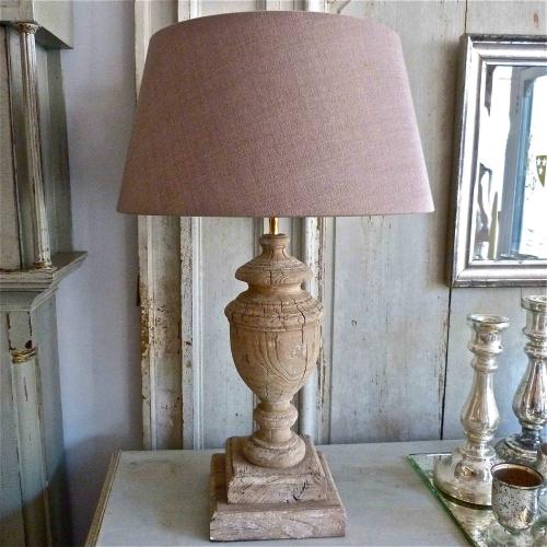 Carved Antique Wood Table Lamps With, Antique Wooden Table Lamps