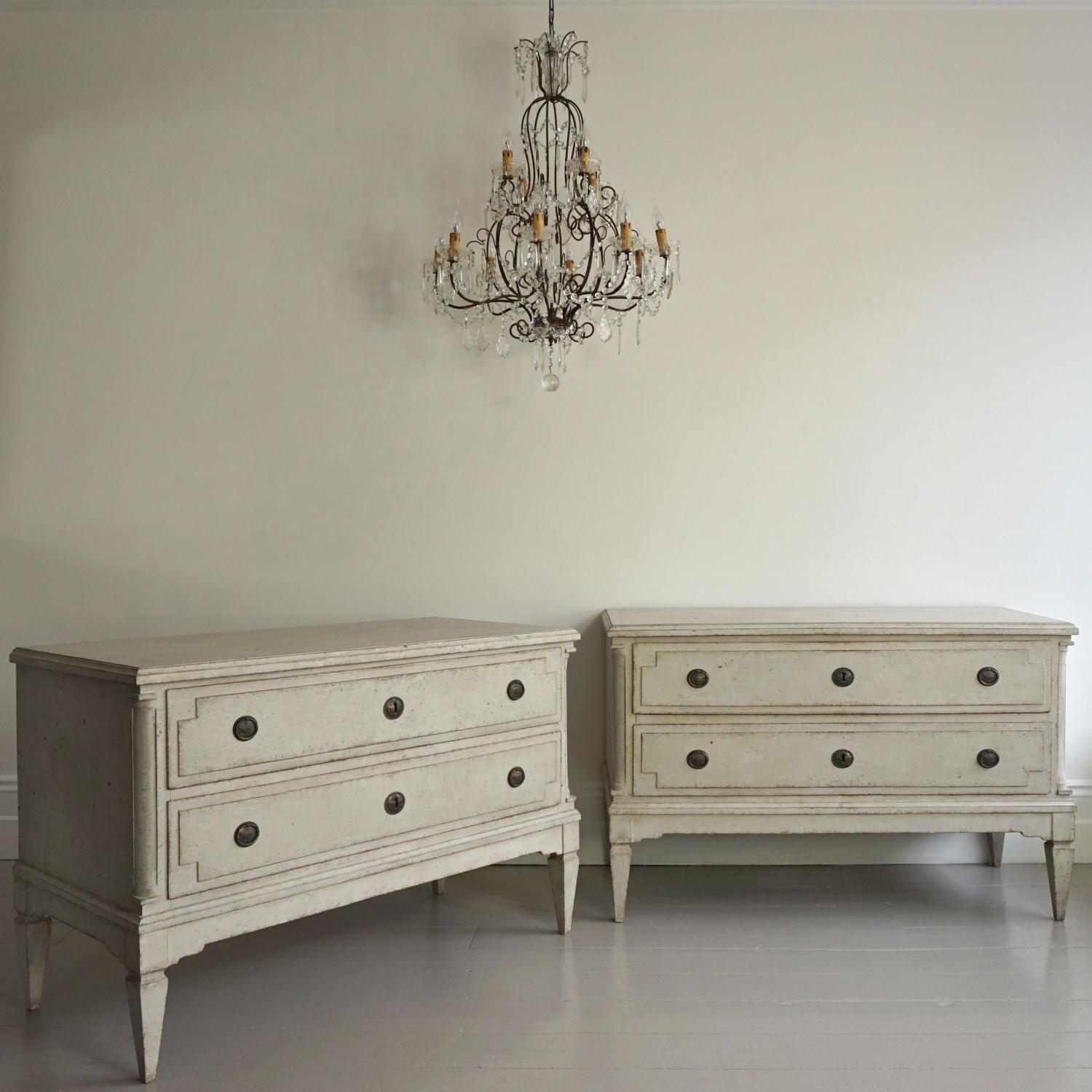 PAIR OF LARGE PERIOD GUSTAVIAN CHESTS