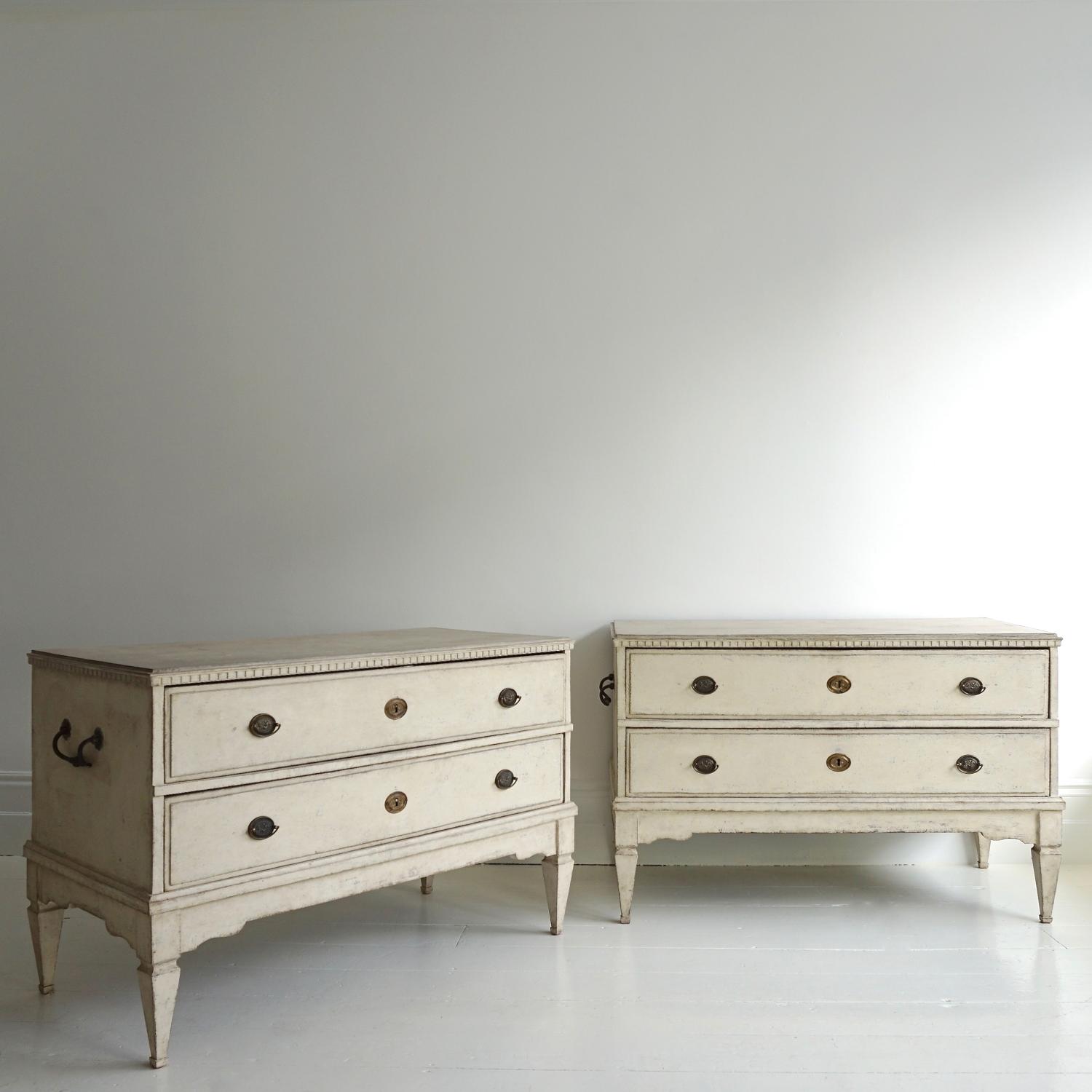 PAIR OF RARE GUSTAVIAN PERIOD CHESTS
