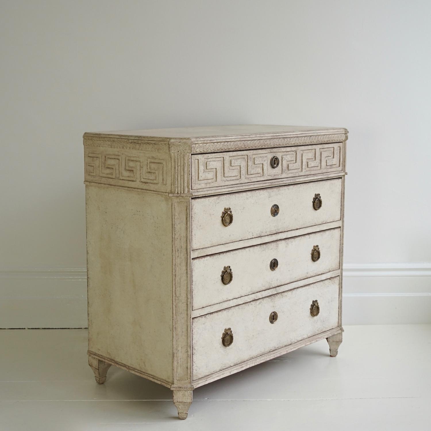 RICHLY CARVED SWEDISH GUSTAVIAN STYLE CHEST