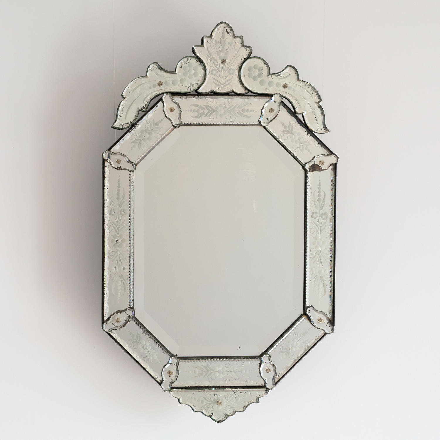 Octagonal Antique Venetian Mirror: A Timeless Reflection Of Beauty