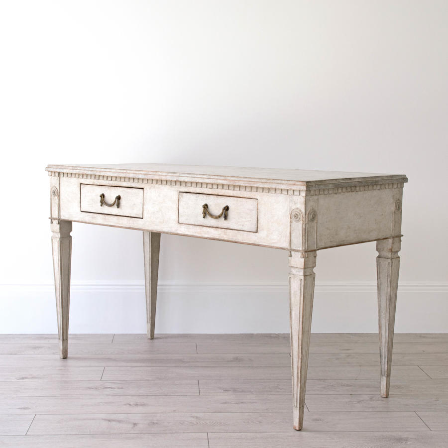 HANDSOME SWEDISH GUSTAVIAN DESK OR CONSOLE TABLE