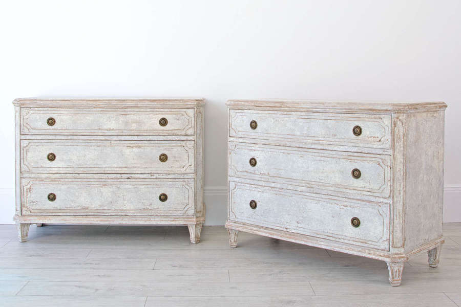 PAIR OF GUSTAVIAN CHESTS