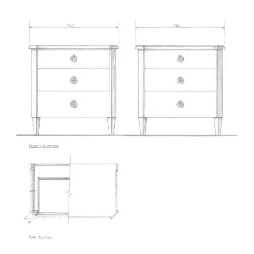 PAIR OF STOCKHOLM BEDSIDE CHESTS IN BURR VENEER