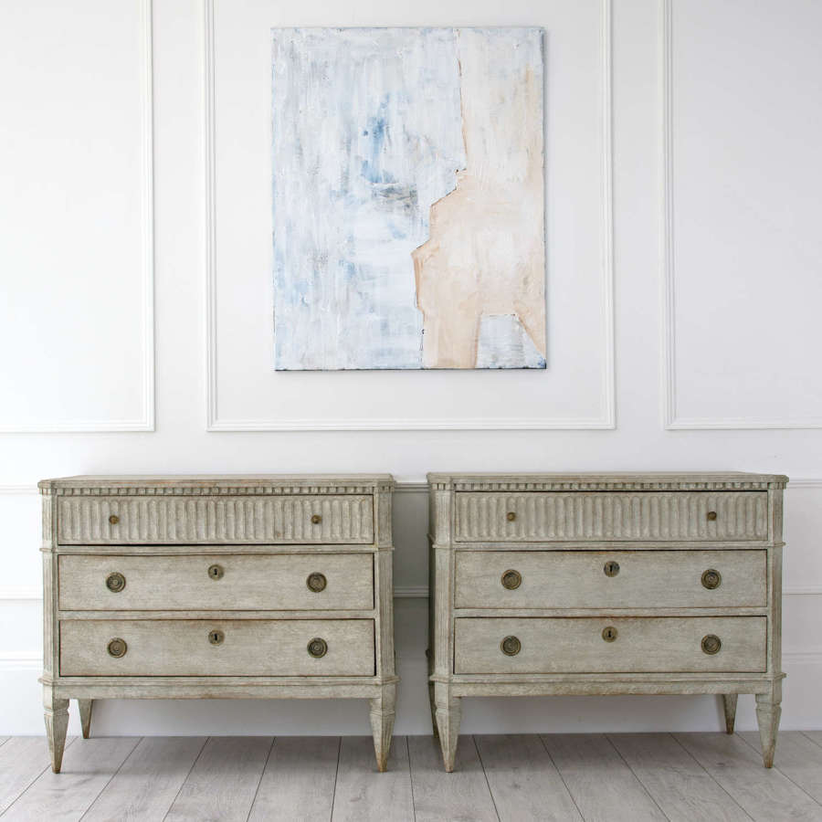 PAIR OF GUSTAVIAN ANTIQUE CHESTS